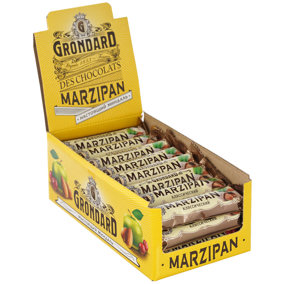  TM Grondard     (9389) Батончики глазированные Марципановые Классика, (24шт по 50г)      в Воткинске