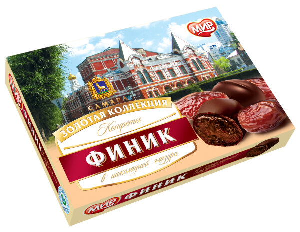 №2 КФ МИР Финики в шоколадной глазури 160г  в Воткинске