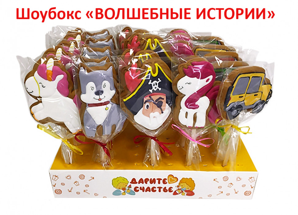  Пряники имбирные на палочке БЭЛЛЬ "Волшебные истории" (блок 24шт по 40г)  в Воткинске