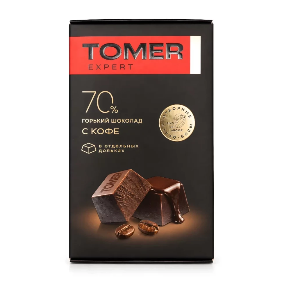  Фабрика Томер  Горький (70%) шоколад с КОФЕ, 90г  в Воткинске