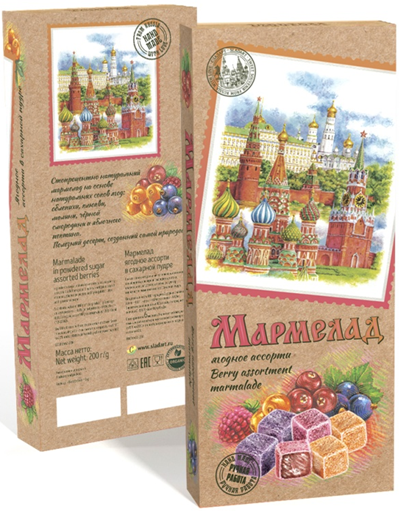  Сладарт Мармелад Ассорти ягодное в сахарной пудре, 200г    в Воткинске