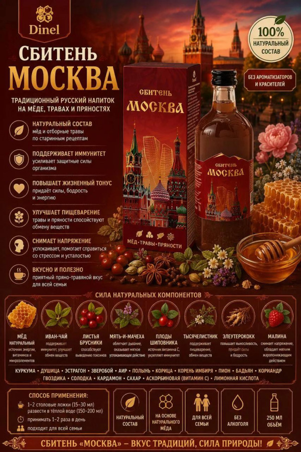 №3 Сбитень Москва, 250мл  в Воткинске